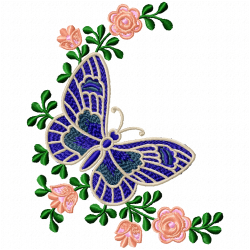 Butterfly Embroidery Design 6
